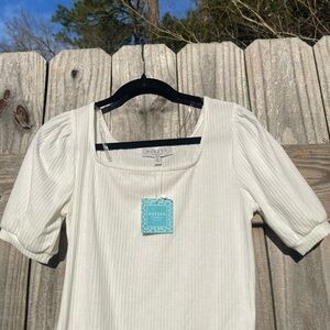 Hayden Women's Ivory Ribbed Bodysuit NWT Size M